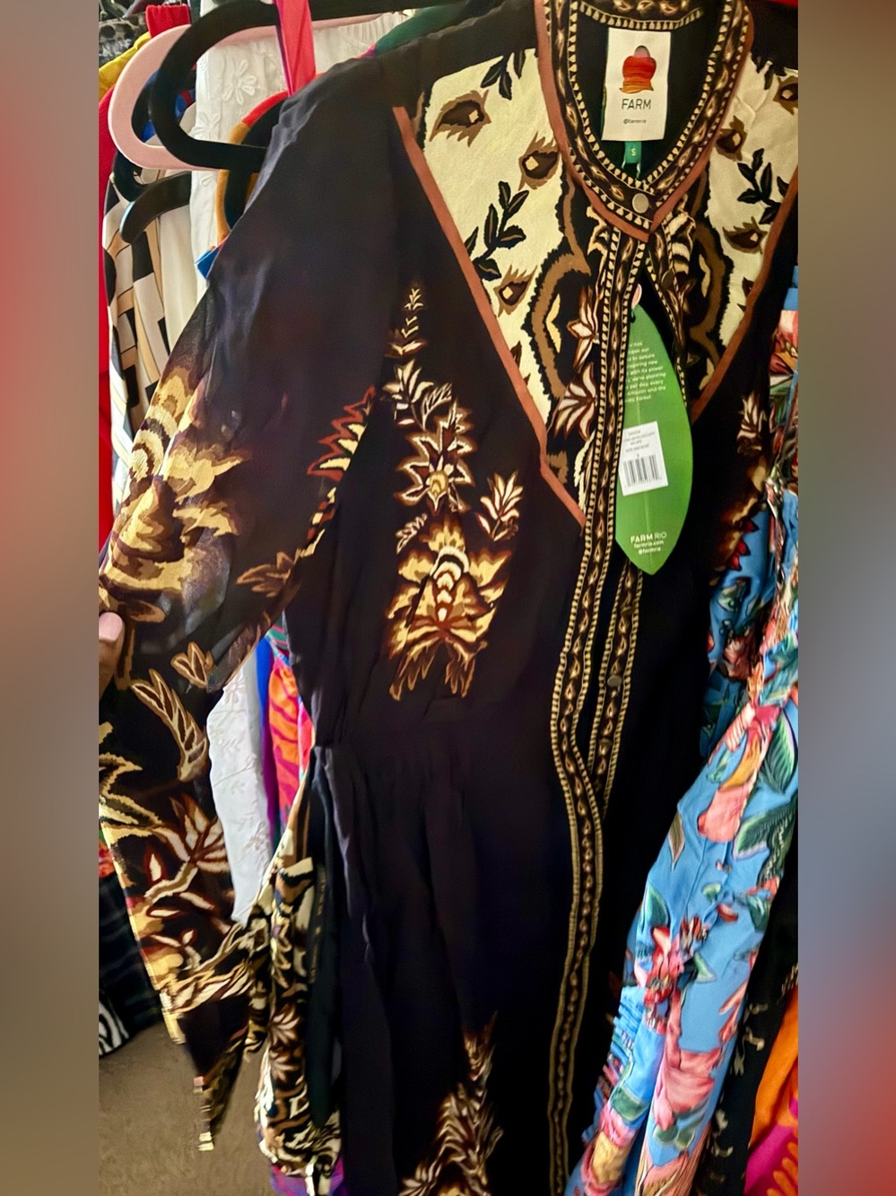 Floral Print Puff Sleeve Maxi Dress - Majestic Garden Black editor list/blog fav - Picture 10 of 12